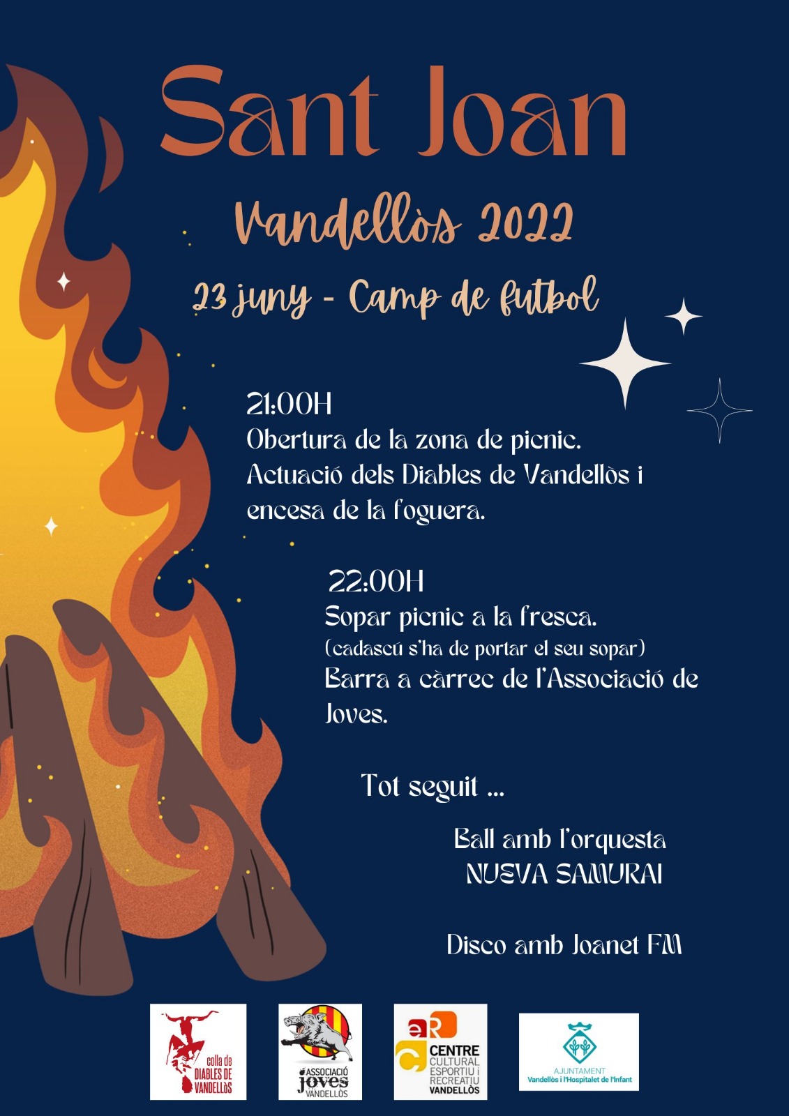 Festa de Sant Joan a Vandellòs / 23/06/2022, a partir de les 21 h