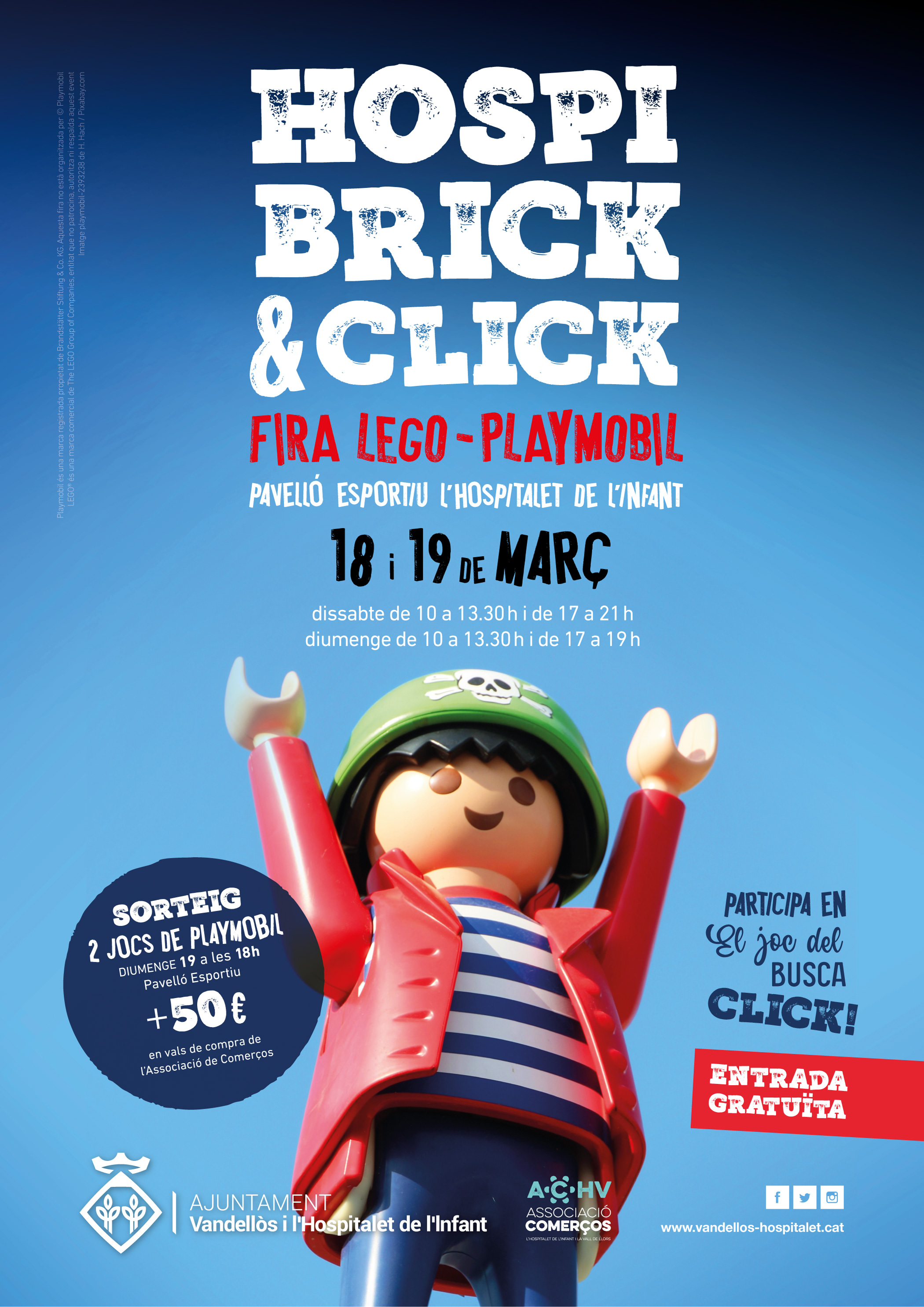 Hospi Brick & Click / 19/03/2023, de 10 a 13:30 h i de 17 a 19 h, a l'Hospitalet de l'Infant
