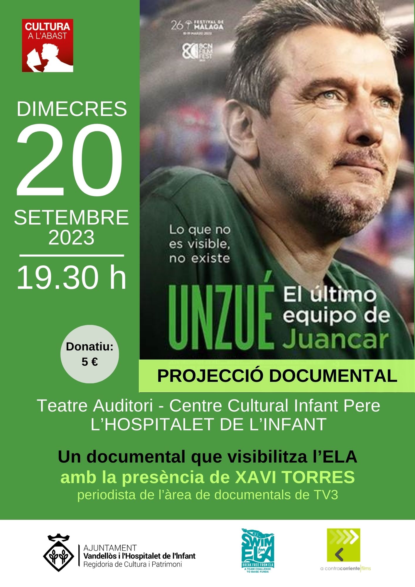 Projecció documental: UNZUÉ. El último equipo de Juancar / 20/09/2023, a les 19.30 h / Teatre Auditori de l'Hospitalet de l'Infant