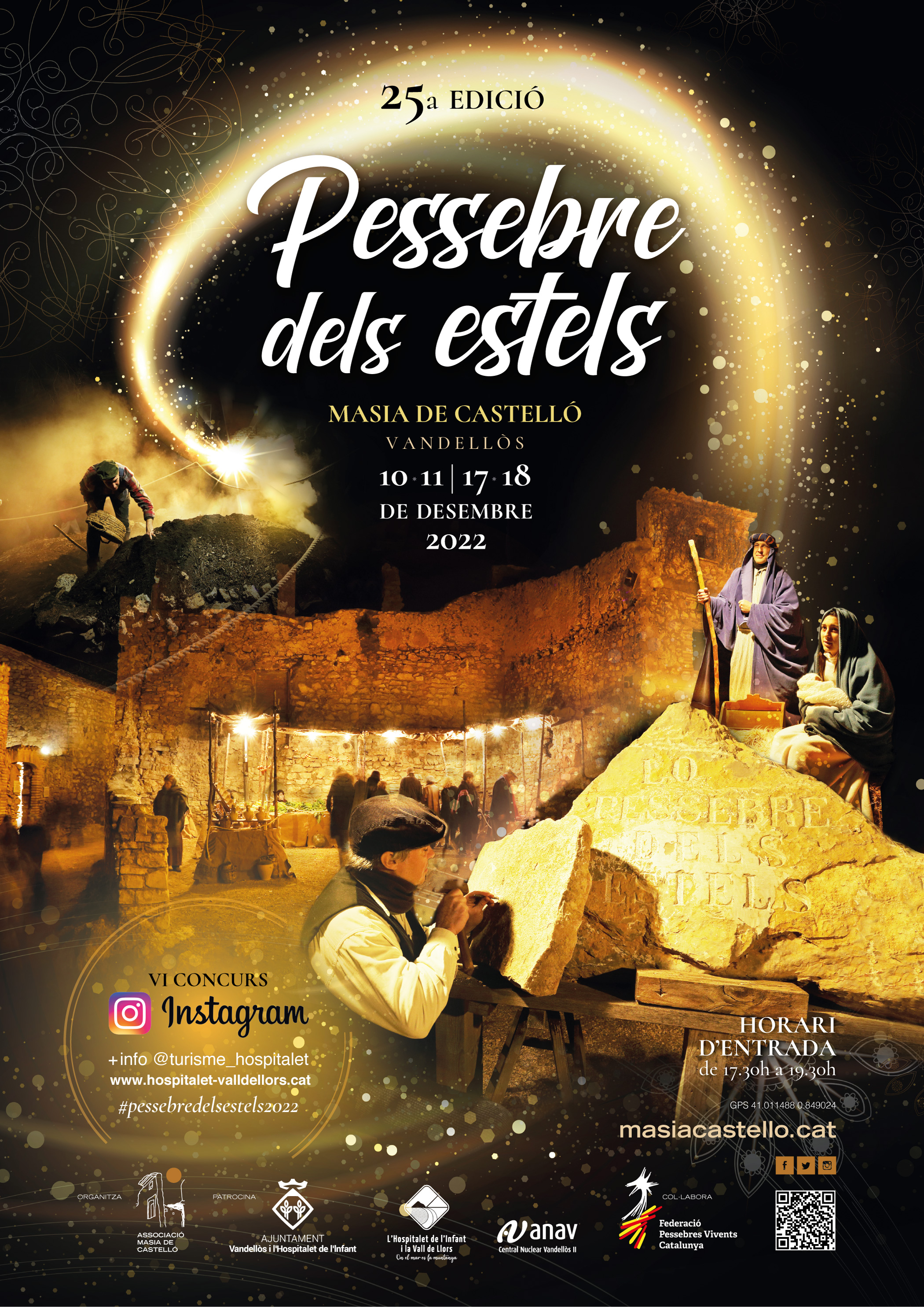 XXV Pessebre dels Estels / Els dies 10, 11, 17 i 18 de desembre, a les 17:30 h, a la Masia de Castelló