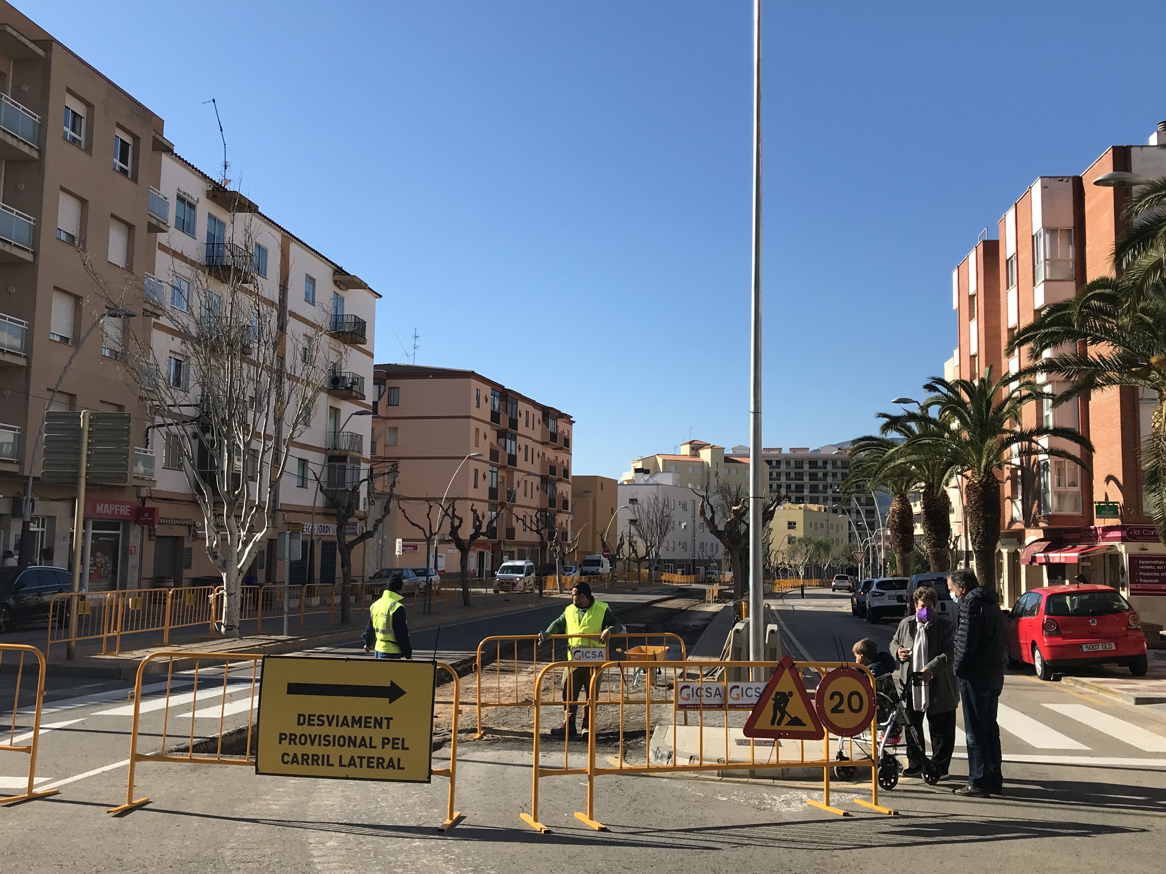 En marxa, les obres de reurbanització d’un tram de la Via Augusta de l’Hospitalet de l’Infant