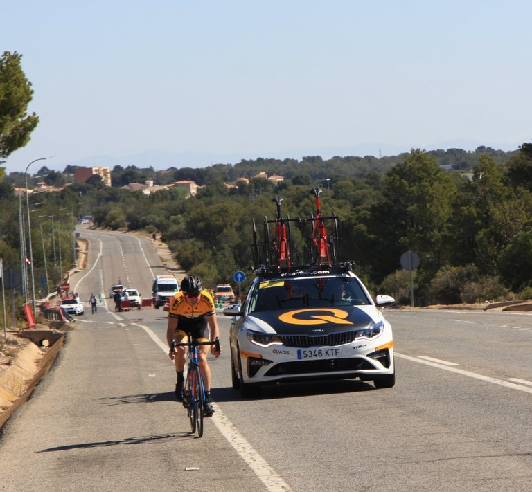 Imatge d'arxiu del Campionat de Catalunya de Contrarellotge disputat a l'Hospitalet de l'Infant l'any 2019