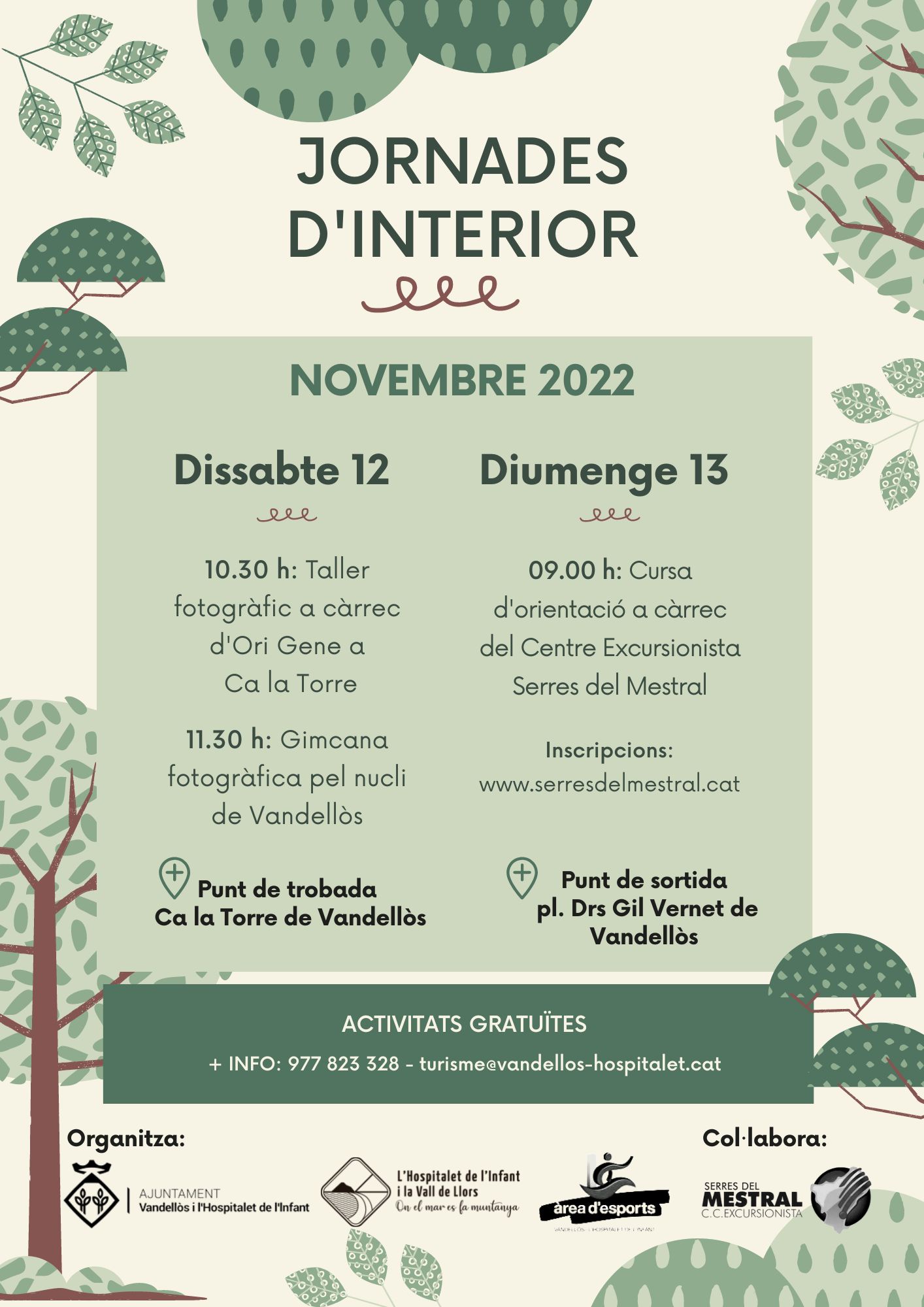 Les Jornades d’Interior se celebraran el cap de setmana del 12 i 13 de novembre a Vandellòs