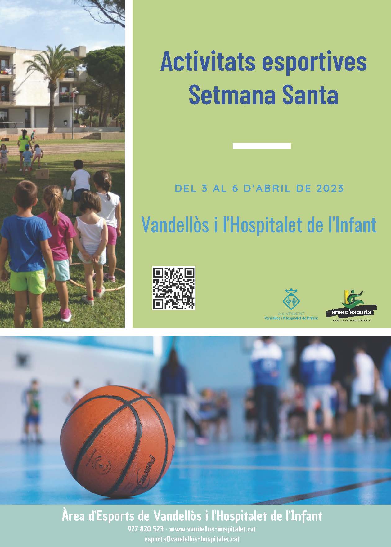 Oberta la preinscripció a les activitats esportives que ofereix l’Ajuntament de Vandellòs i l’Hospitalet de l’Infant per Setmana Santa