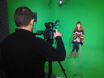 Imatge d'una gravació al plató de la TVV