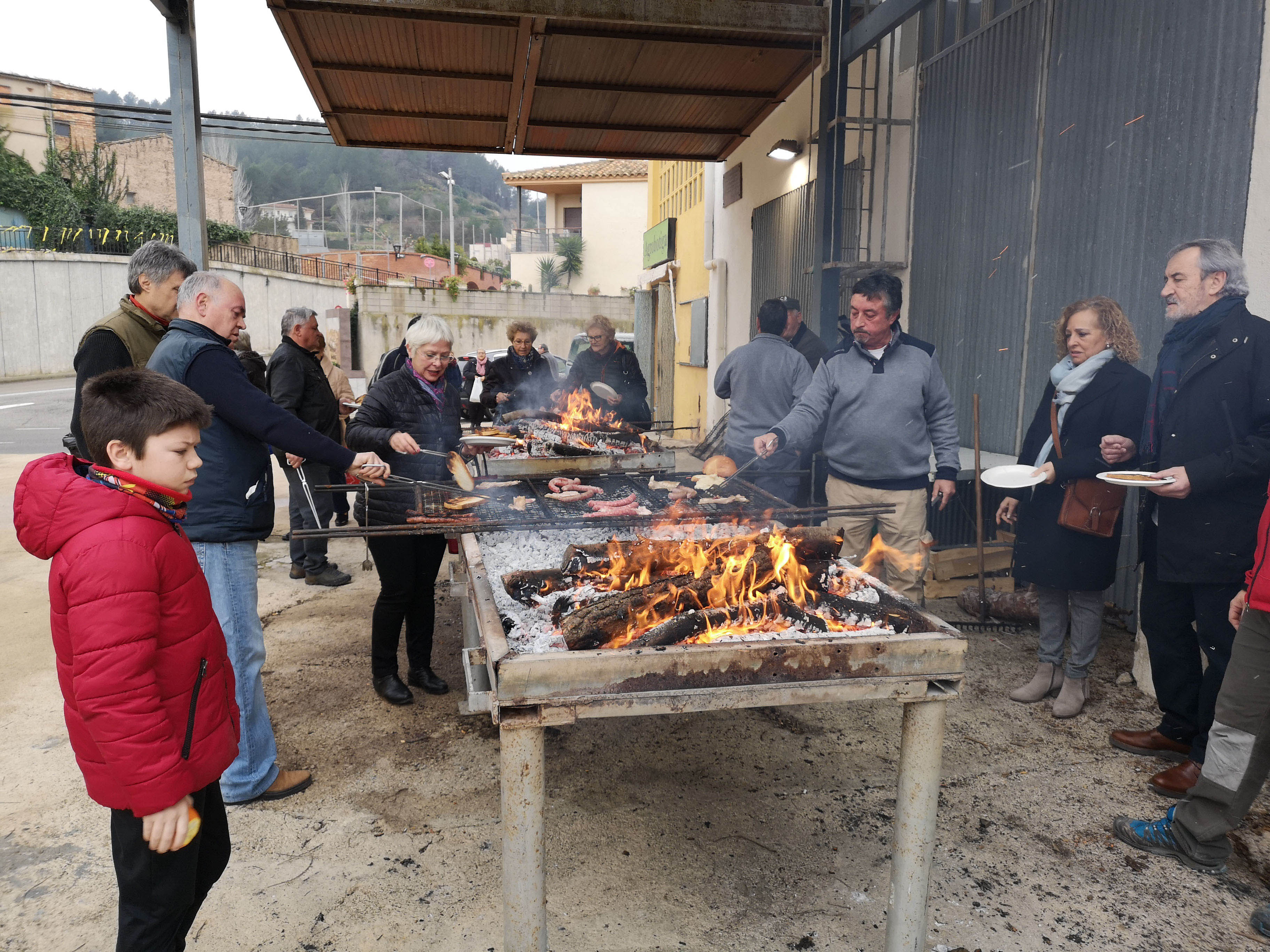 La preparació de l'esmorzar popular