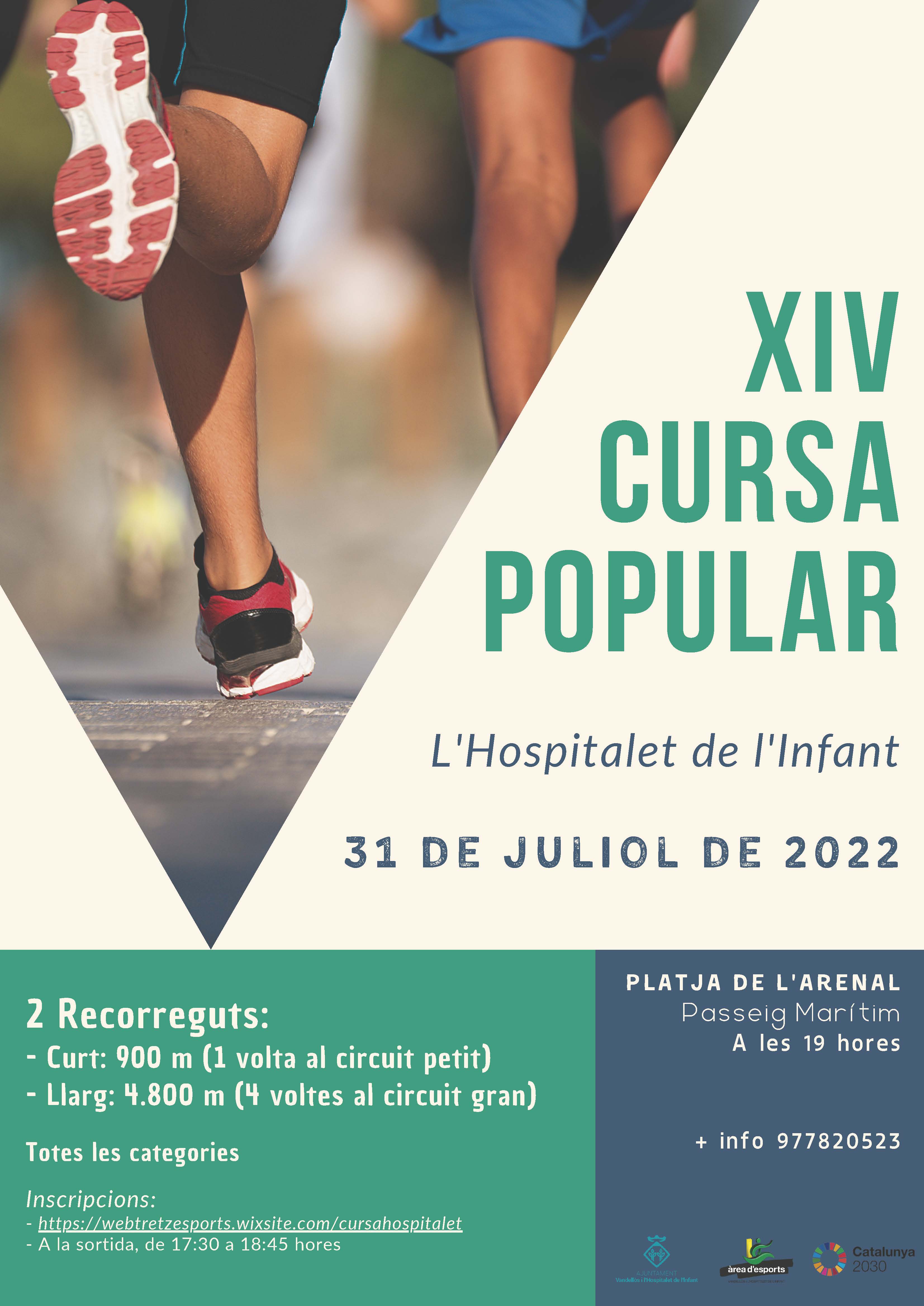 El diumenge 31 de juliol es disputarà la 14a Cursa popular de l’Hospitalet de l’Infant