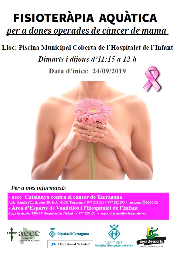 Fisioteràpia aquàtica per a dones operades de càncer de mama, a la Piscina Municipal Coberta