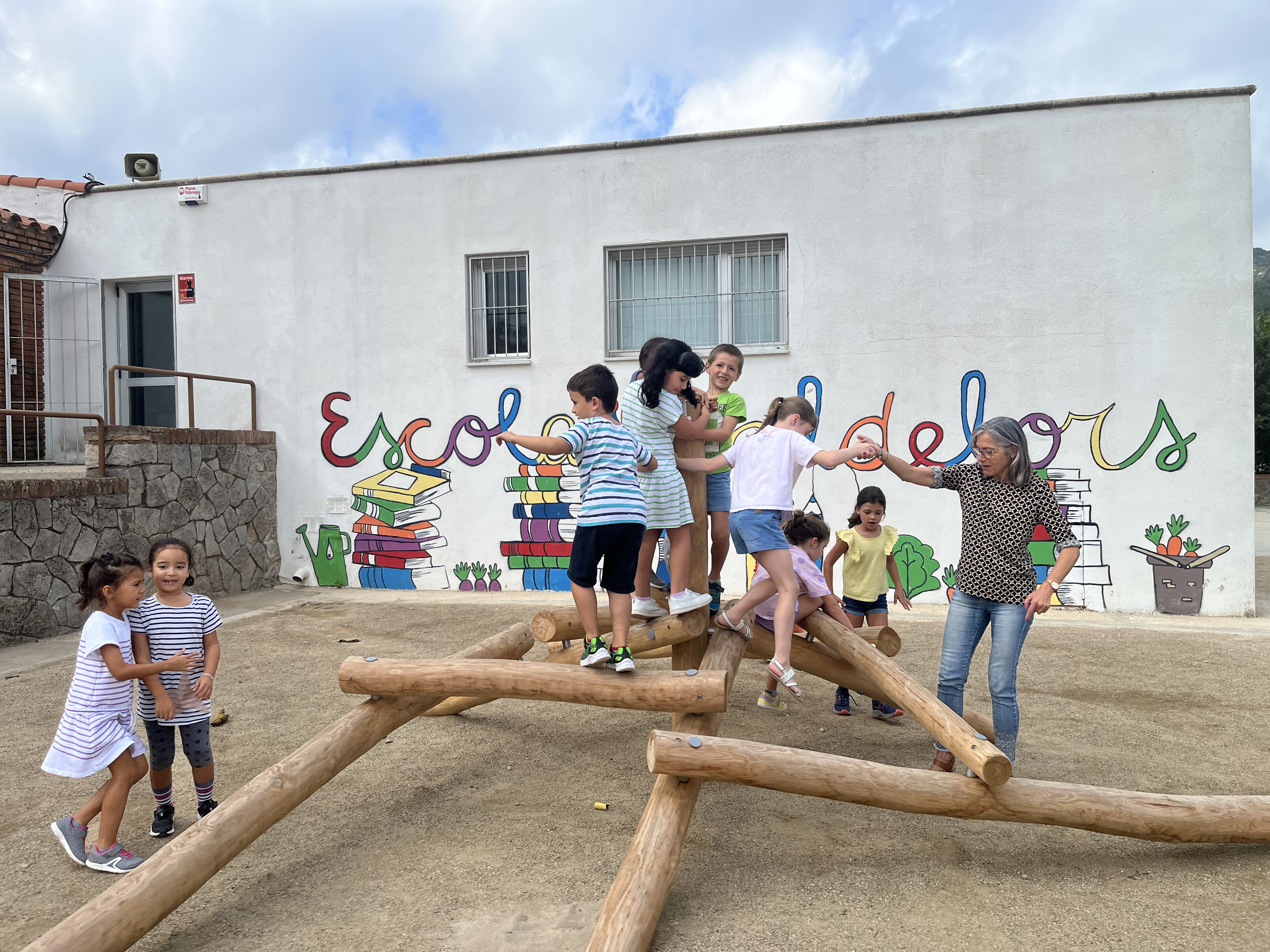 Imatge del mikado de fusta instal·lat