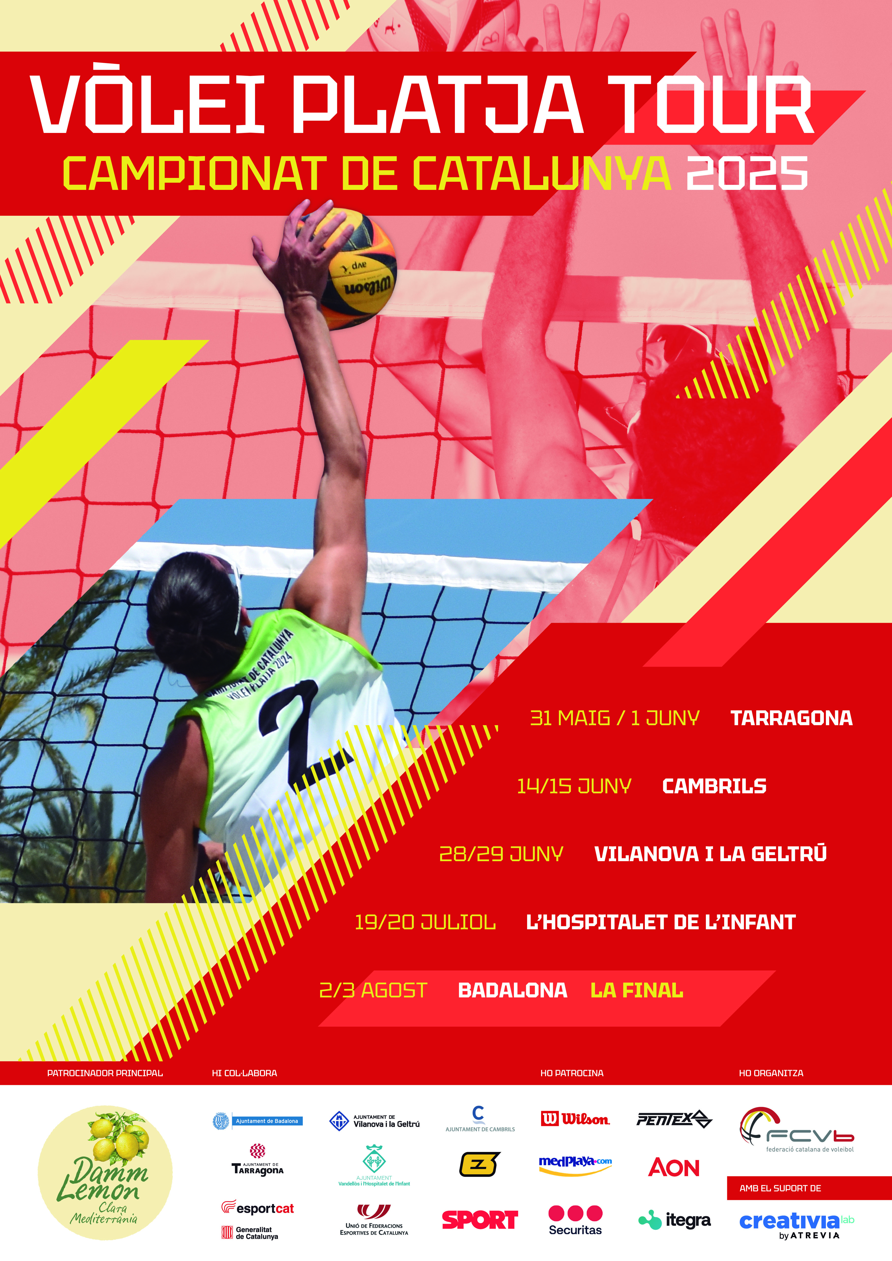 El cartell del Campionat de Catalunya de Vòlei Platja de 2025