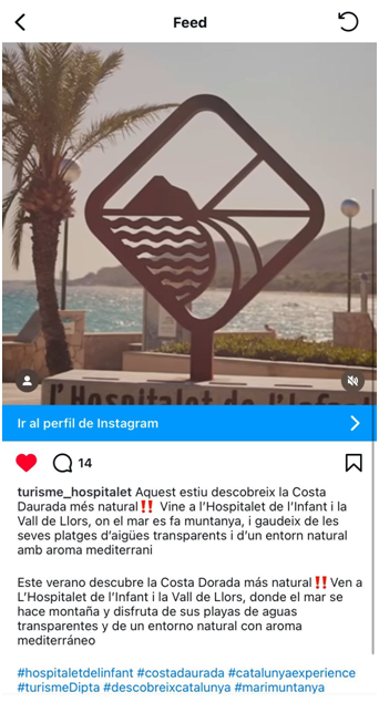 Exemple de promoció feta a les xarxes