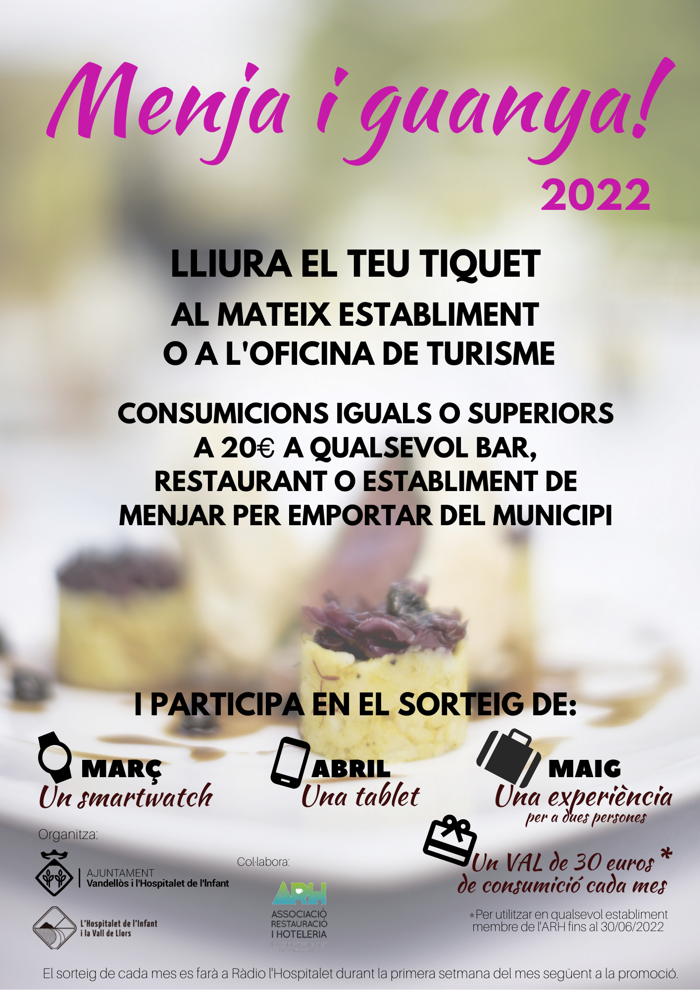 Menjar als establiments de restauració de Vandellòs i l’Hospitalet de l’Infant pot tenir premi