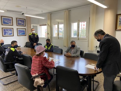 Moment del nomenament de Sergi Navarro com a sergent de la Policia Local