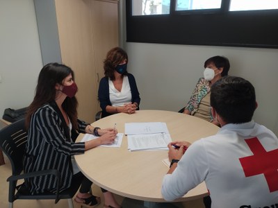 Reunió dels representants de l'Ajuntament i de la Creu Roja